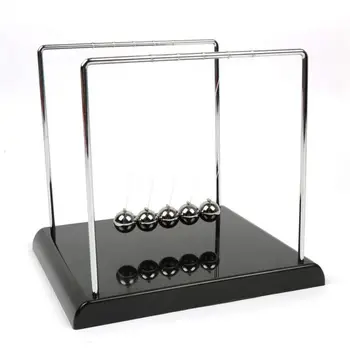 

Physics Mechanics Science Toys - Balance Balls Desk Toy Home Decoration, Home Office Desk Decoration (Metal Base Newton's Cradle