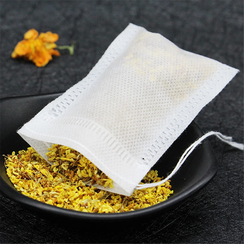 

5.5 x 7 CM Disposal Tea Bag Empty Scented Teabags Empty Seal Filter Paper 100pcs/lot Disposable With String Disposable Tea Bag