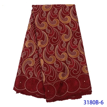 

NIAI Green Nigerian Swiss Voile Lace In Switzerland 2020 High Quality African Swiss 100% Cotton Lace Fabric For Dress XY3180B-7