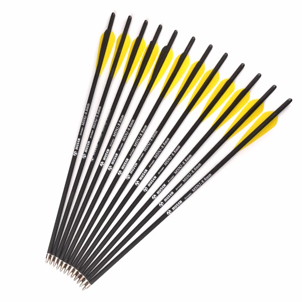 Polegadas de Diâmetro Seta para Tiro com Arco Besta Seta 8.8mm Mista Carbono Caça 17 20 22 5 Arco e flecha