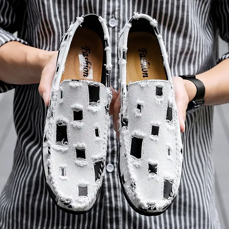 

Men's peas shoes 2019 spring Korean version of the tide male one pedal lazy shoes mens shoes casual mens shoes