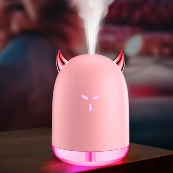 

Mini Air Humidifier Devil Aroma Essential Oil Diffuser USB Humidificator Home Office Mist Maker Purifier With Led Lights For Car