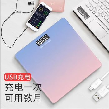 

USB rechargeable mini electronic scale weighing human body scale household electronic scale healthy body scale