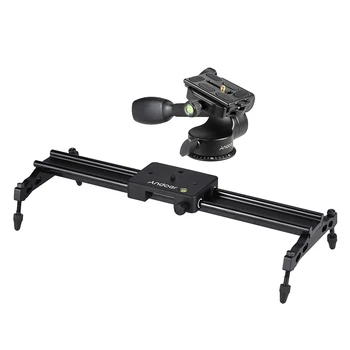 

Andoer 40cm/15.7in Camera Track Dolly Slider Stabilizer Rail System + Video Tripod Ball Head w/Handle for Nikon DV Film Making