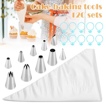 

Hot 120pcs Baking Supplies Kit DIY Cake Cupcake Decorating Icing Set Cooking Tools Hogard