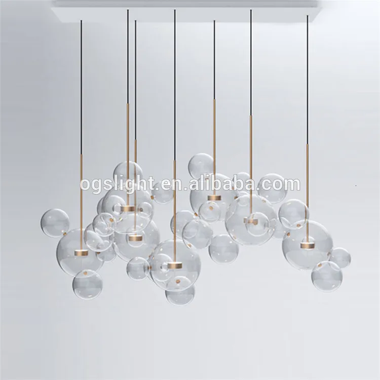 Custom Pendant Lamp Bedroom Decor Light Bulb Glass Decorative Ceiling Light Chandeliers In China Clear Light Bulbs