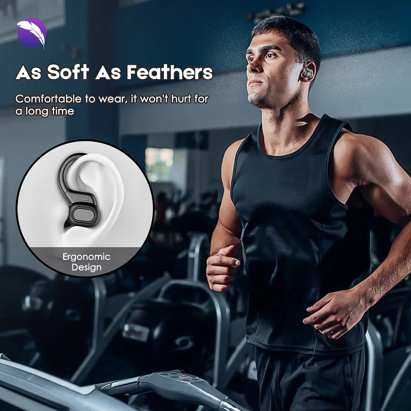 Bluetooth Wireless Headphones with Mic Sports Waterproof TWS Bluetooth Earphones Touch Control Wireless Headsets Earbuds Phone
