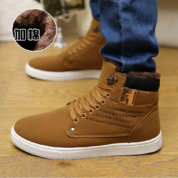

Men Shoes2019 Winter New Style Korean-style Cotton-padded Shoes with Velvet Warm High Cotton-padded Shoes Men's Casual