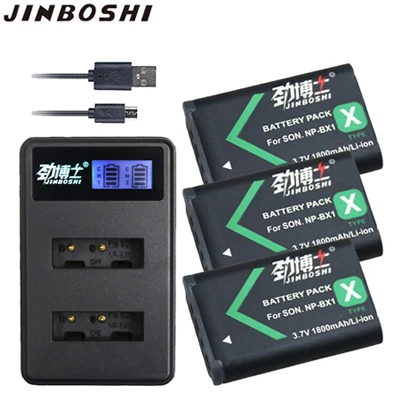 3X B and Charger 6 шт NP-BX1 npbx1 np bx1 Батарея пакеты для sony FDR-X3000R RX100 AS100V AS300 HX400 HX60 AS50 WX350 AS300V HDR-AS300R FDR-X3000 - Цвет: 3X B and Charger