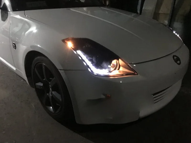 2003~2008y car bupmer head light for Nissan 350Z headlight car accessories LED DRL HID xenon fog for Nissan 350Z headlamp