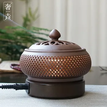 

Ceramic Incense Burner Electric Retro Smoke Diffuser Room Aroma Incense Holder Charcoal Wierook Houder Incence Burner AC50XL