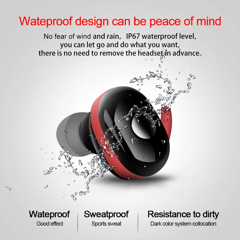 TWS Bluetooth 5 0 Earphone Stereo Wireless Earbus HIFI Sound Sport Earphones Handsfree Gaming Headset with Mic for Phone ANDROID