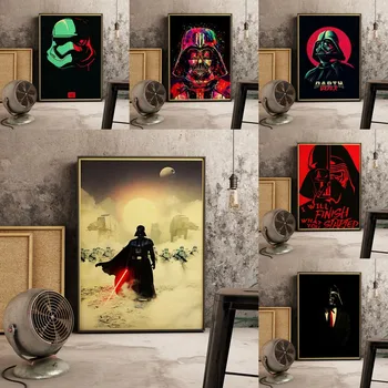 

Star Wars Darth Vader and Soldier Poster Movie Canvas Painting Poster and Prints Wall Art Cuadros for Kids Room Decor