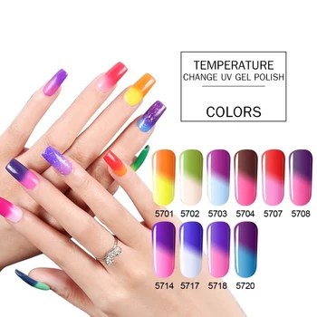 

Gel Polish Nails Art Semi Permanent Gel Nail Polish Soak Off UV All Manicure Temperature Thermo Mood Color Varnish Nail Polish