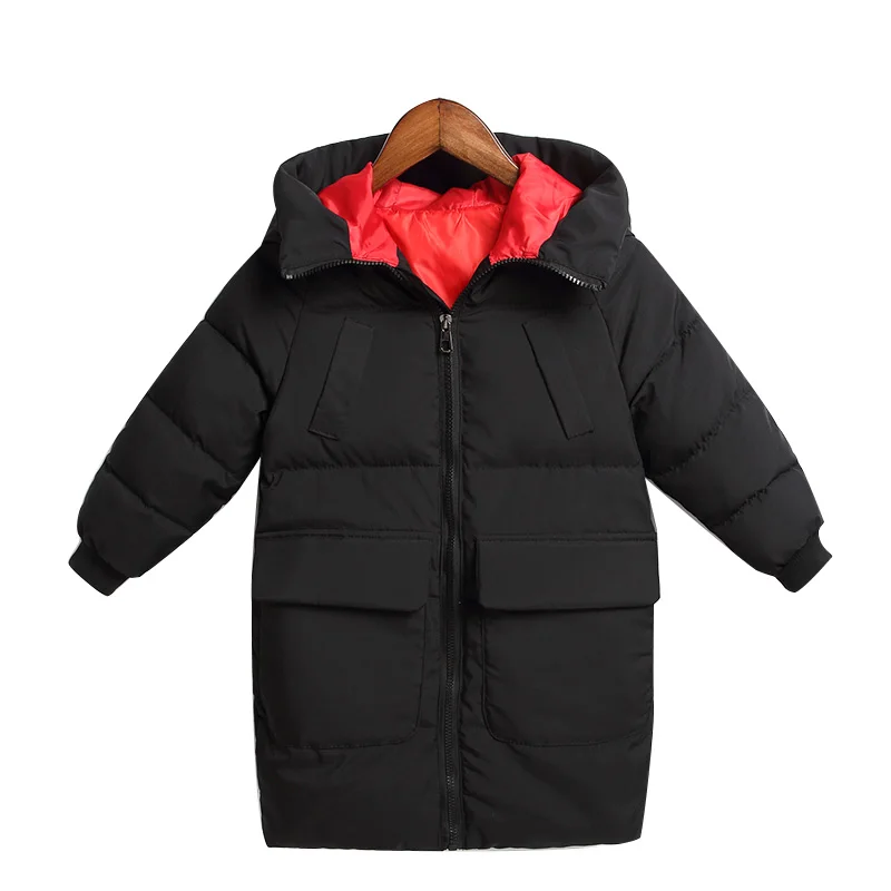 new winter item girl and boy cool long thick warm coat kids parkas