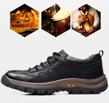 Brand New Men Casual Shoes Spring Split Leather Thick Buttom Wear resistant Shoes British Style