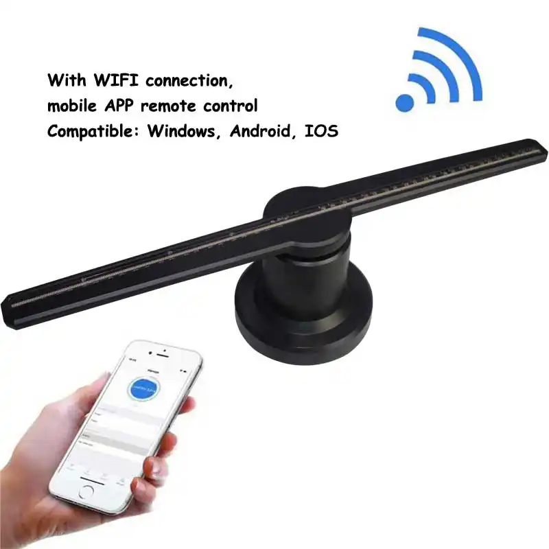 384 Led 高解像度 3d ホログラム広告機 Hd Wifi 携帯アプリ 3d ファンクリエイティブ壁掛けホログラフィックプロジェクション Novelty Lighting Aliexpress