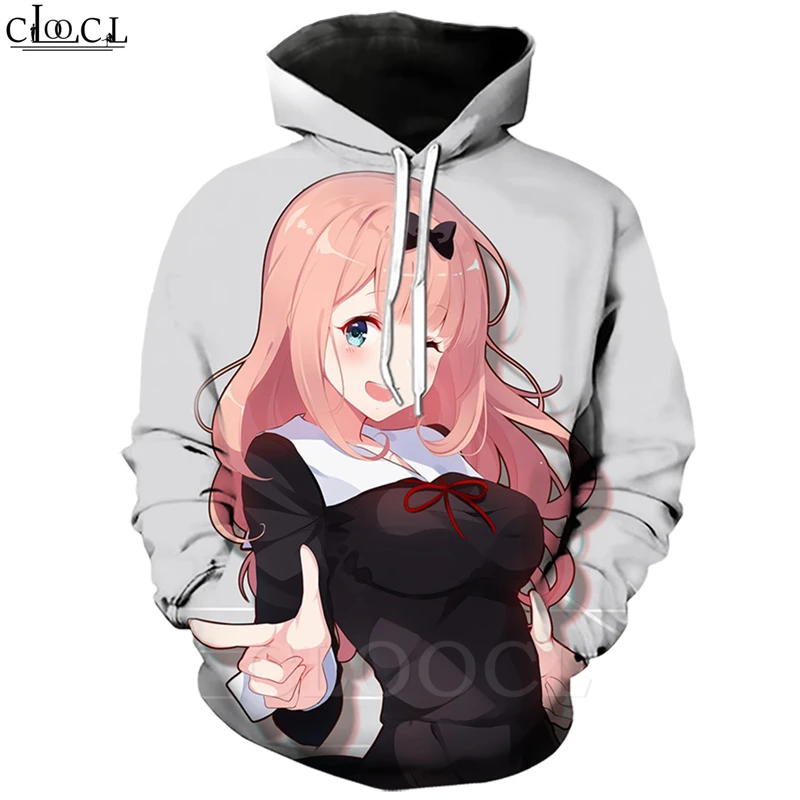 Аниме Kaguya Sama Love Is War толстовки для мужчин и женщин 3D принт Fujiwara Chika хиппи костюм хипстера хип-хоп Уличная одежда Топы B371