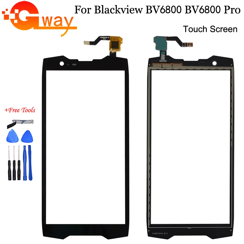 

5.7" Touch Screen Glass For BlackView BV6800 Pro Touch Screen Digitizer Panel Front Glass Lens Sensor With Tools And Adhesive