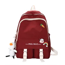 Student Large-capacity Backpack Casual Schoolbag for Teenager Girl Nylon Multi-pocket Backpack Female Travel Laptop Backpack