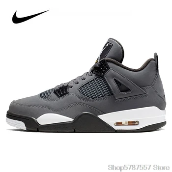 

Nike Air Jordan 4 Cool Grey 2019 Men's Basketball Shoes Original High Top Jordan Sneakers Basketball Shoes Men Unisex Women