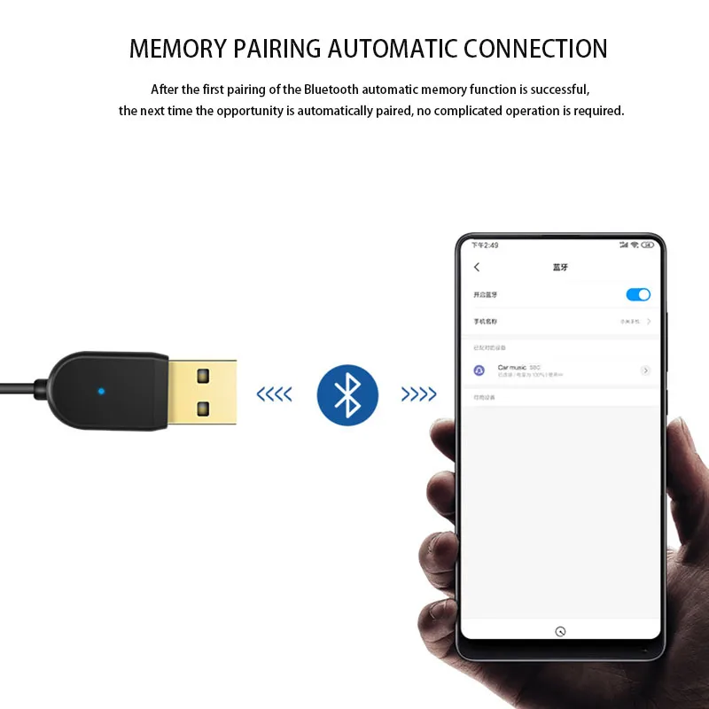 Кабель программный ключ для автомобильного телевизора USB Bluetooth адаптер для Xiaomi 3,5 мм разъем Aux Bluetooth 5,0 приемник динамик аудио музыкальный передатчик