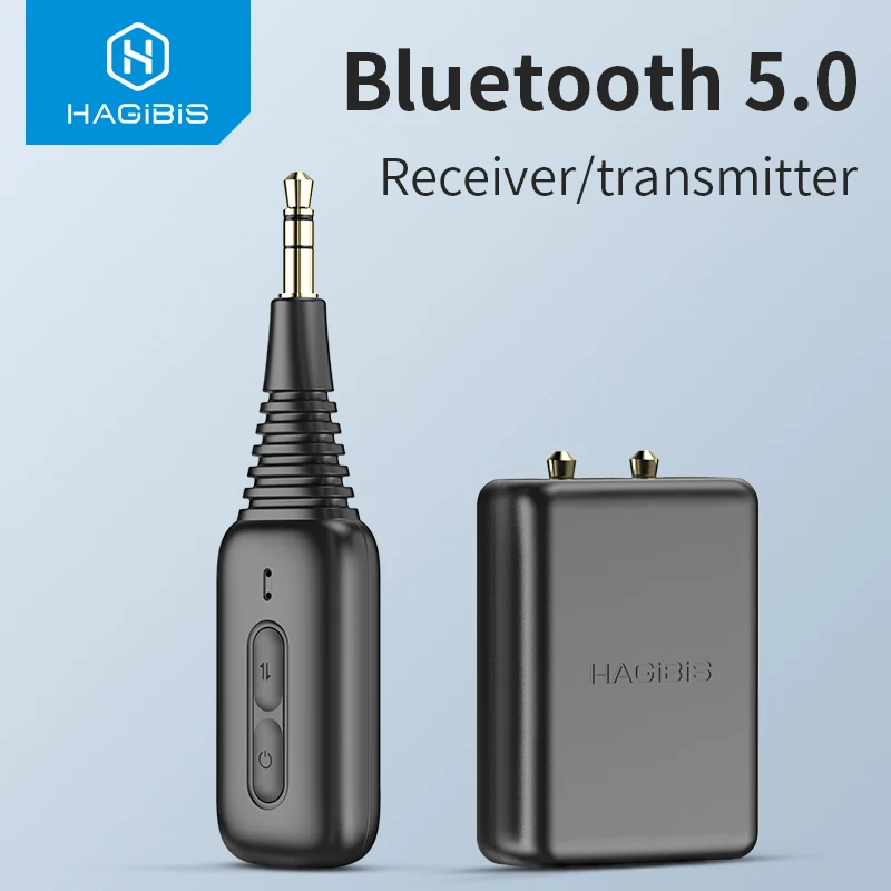 Hagibis Bluetooth 5 0 Receiver Transmitter with Airplane Flight Audio Adapter aptx For TV Headphone PC PS4 Bose Beats AirPods