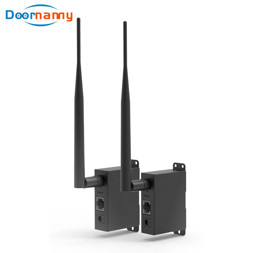 Doornanny-transceptor inalámbrico de punto Ethernet, Kit de puente de puerto, conexión al aire libre, largo alcance, 1 KM, para intercomunicador de vídeo de cámara SIP