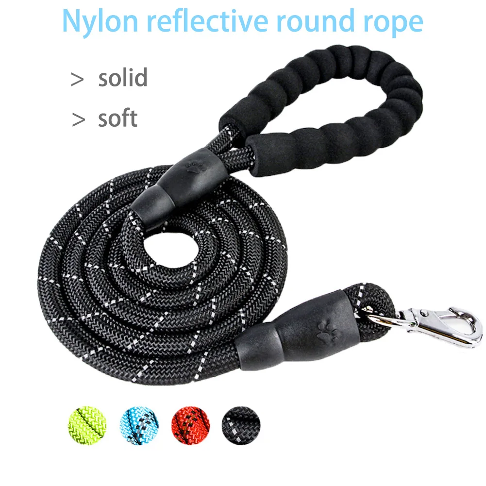 rope dog leash with padded handle
