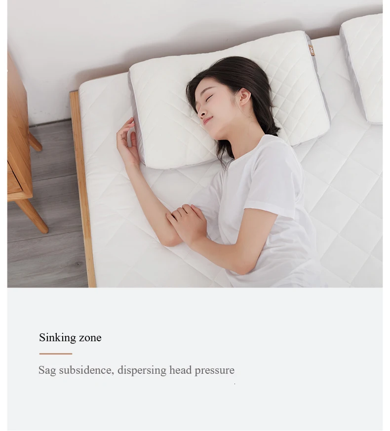 Xiaomi 8H прохладное ощущение медленного восстановления памяти хлопковая подушка супер мягкая Антибактериальная подушка для поддержки шеи