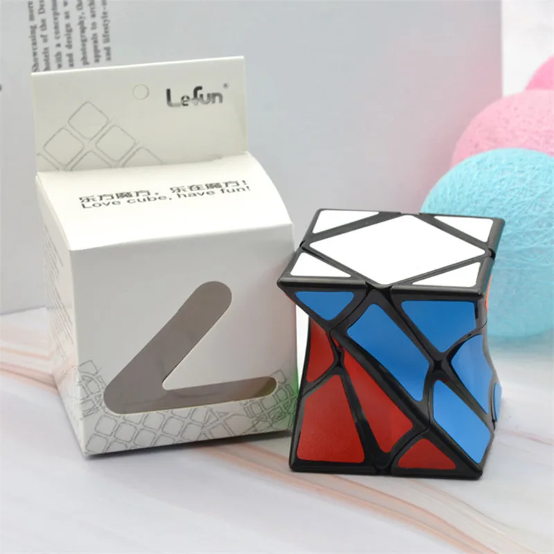 Cubo magico Lefun 3x3 кручение волшебный куб витой куб головоломка игрушка без наклеек красочные развивающие антистрессовые игрушки для детей - Цвет: Black