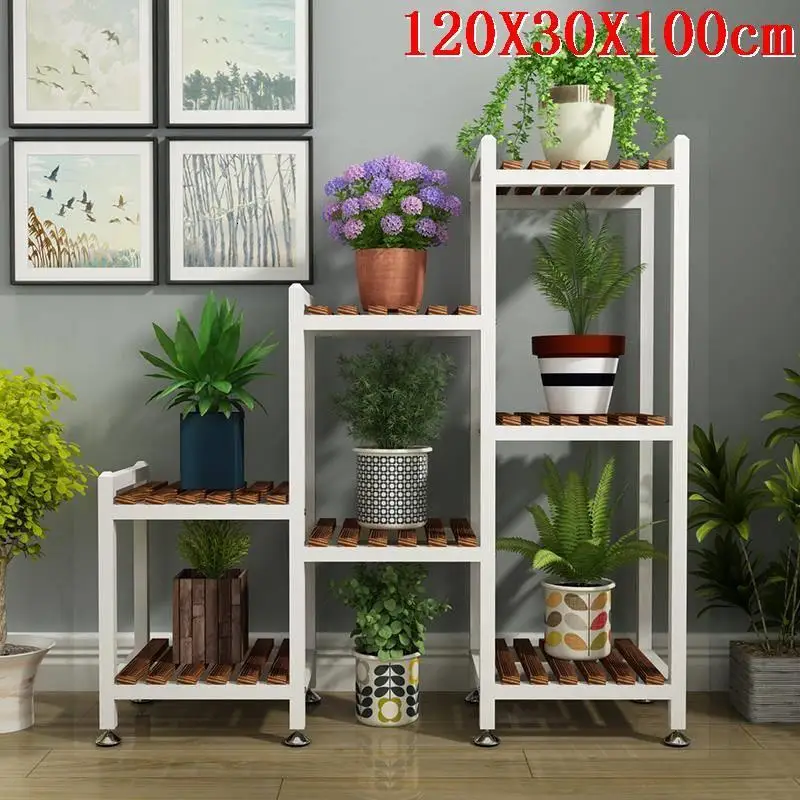 Number 7 Madera Flores стол деревянные полки для Repisa Estante Para Plantas Крытый Stojak Na Kwiaty завод стеллаж балкон полка цветок стенд - Цвет: Number 7