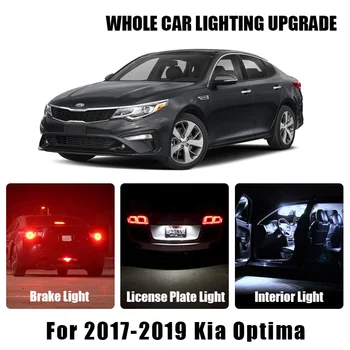 

Turn Signal Lamp White Red Amber Car LED Bulbs Brake Parking Reverse Light For 2017-2019 Kia Optima Exterior Interior LED Light