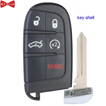 

KEYECU for Chrysler 300 for Dodge Challenger Charger Journey for Jeep Smart Remote Car Key Shell Case Fob for M3N-40821302