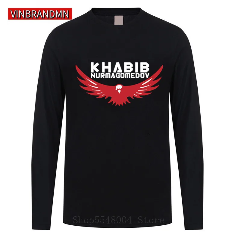 Модный дизайн Khabib Nurmagomedov 3D Футболка мужская с длинным рукавом ММА футболка орлом