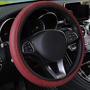 

Stylish Car Steering Covers Vehicle Faux Leather Anti-Slip Steering Cover Wheel Cover оплетка на руль автоаксессуары Accessories