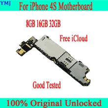 8 GB 16 GB 32 GB для iphone 4S материнской платы с бесплатной iCloud, разблокирована для iphone 4S платы с IOS Системы