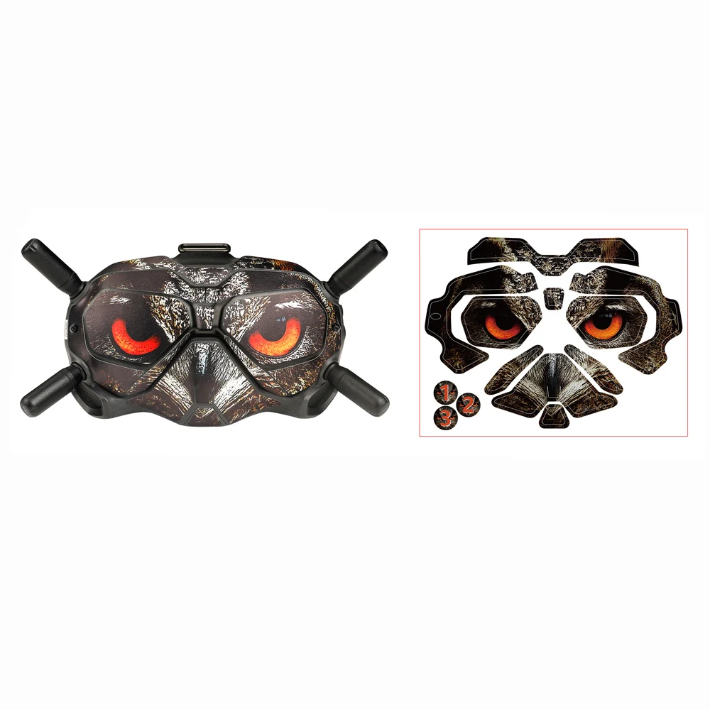 Anti-cratch DJI FPV Skin Decals PVC Sticker Drone Decorative Stickers for DJI FPV Comb Goggles V2 Remote Controller Accessories 