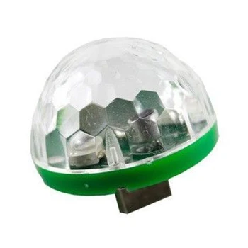 

Light Mobile Phone USB Crystal Magic Ball Light Colorful RGB Voice Control