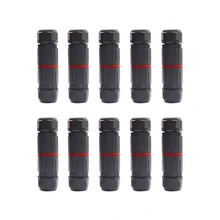 

10PCS IP68 3Pin Straight Waterproof Electrical Wire Cable Outdoor Connector