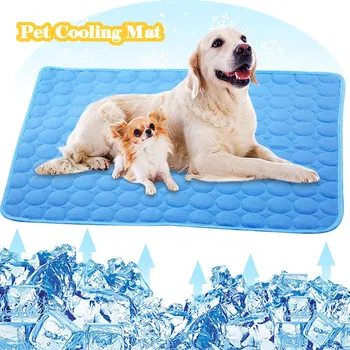 

Pet Cooling Mat Non-Toxic Cool Pad Pet Bed Cold For Summer Dog Cat Puppy Mats