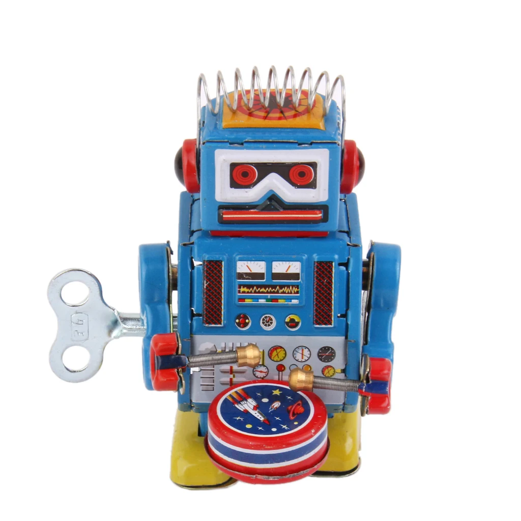 Wind Up Robot MS408 Tin Toy Funny Clockwork Toy For Kid Christmas Gift