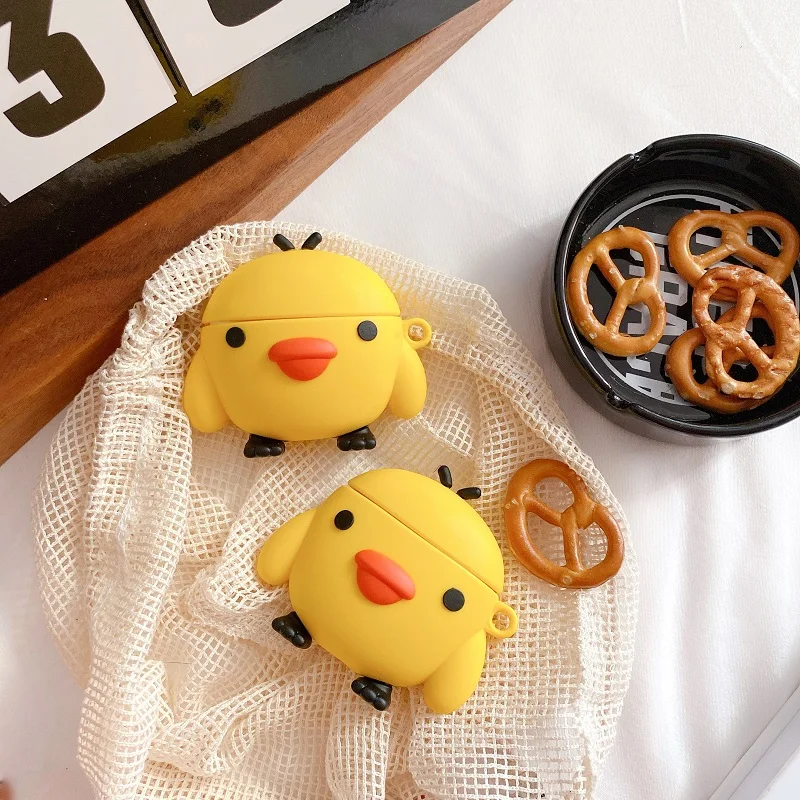 

Cute Chick Soft Silicone Cases For Airpods 1/2 3 Protective Bluetooth Wireless Earphone Cover For Air Pods Pro Charging Box Bags