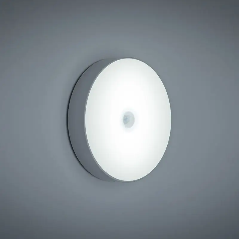 6 светодиодный инфракрасный PIR датчик движения Индукционная лампа для человеческого тела встроенный литиевый аккумулятор Зарядка ночной Светильник мягкая защита для глаз Se