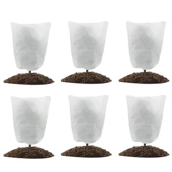 

6 Packs of Plant Protection Bags 80X60cm, Winter Tree Covering Can Be Reused As Antifreeze, White