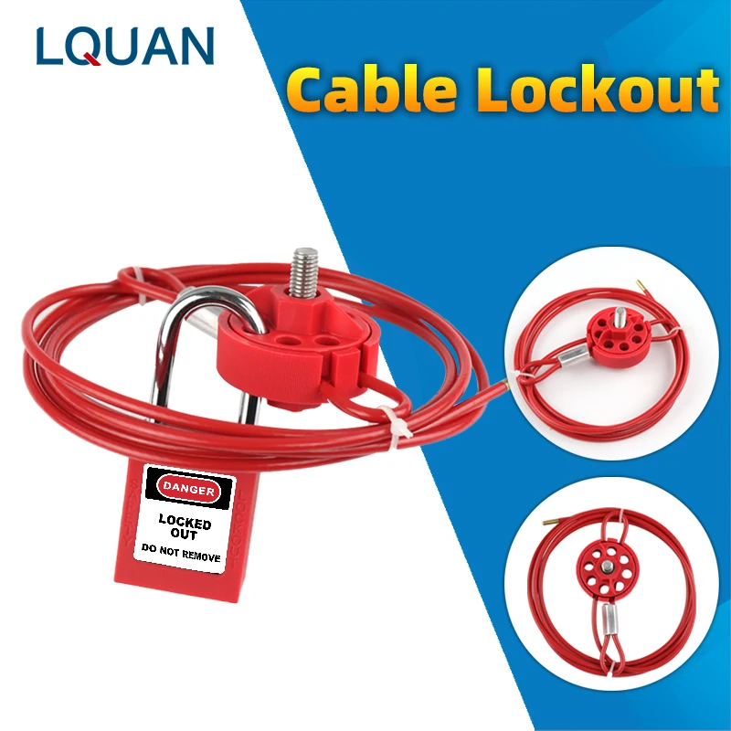 

Red Universal Wheel Cable Lockouts,Security Cable Lock,Adjustable Steel Cable Lockout
