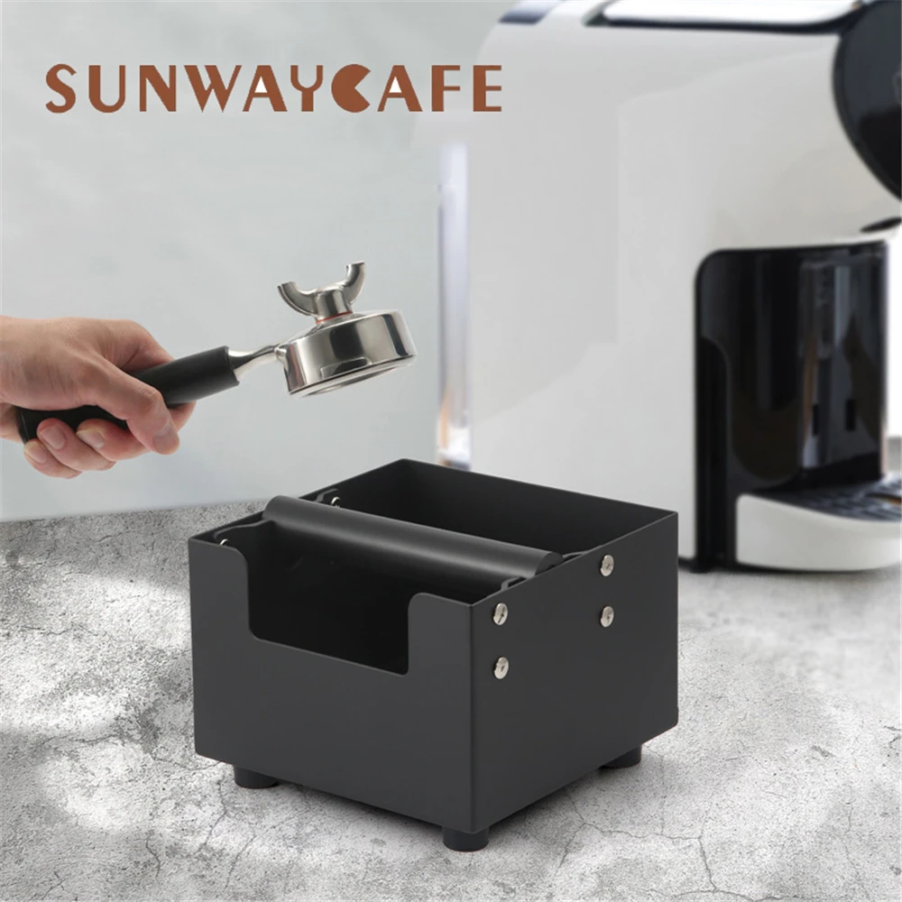 

Anti Slip Shock-absorbent Espresso Knock Box Anti Slip Coffee Grind Dump Bin Waste Bin With Detachable Knock Bar For Barista