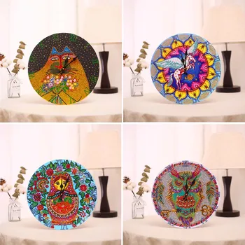 

New 3D Special Shaped Diamond Embroidery Owl Unicorn Wall Clock 5D Diamond Painting Cross Stitch Watch Diamond Mosaic Decor