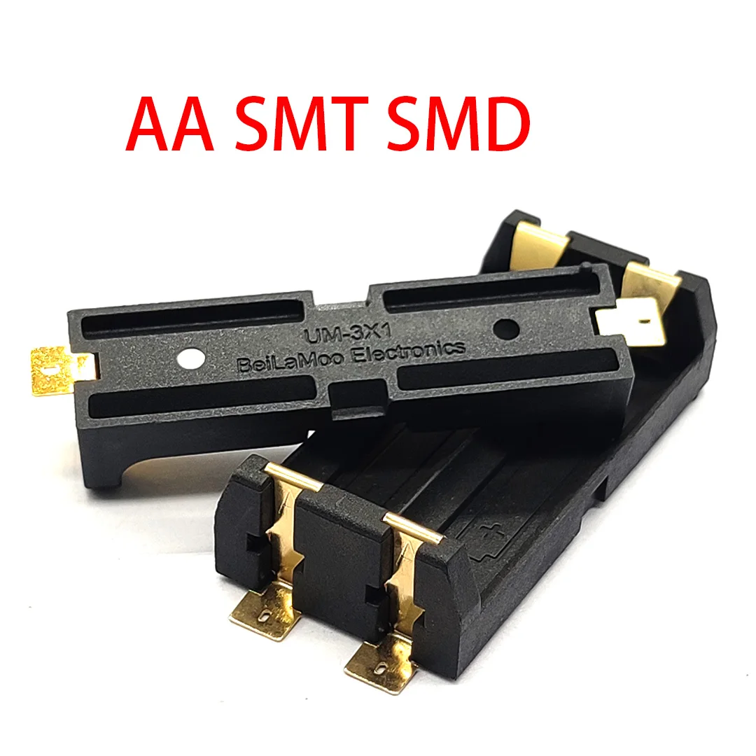 1 шт. позолоченный AA SMT SMD 1/2 слот держатель батареи коробка для батарей чехол 5 в 3 |