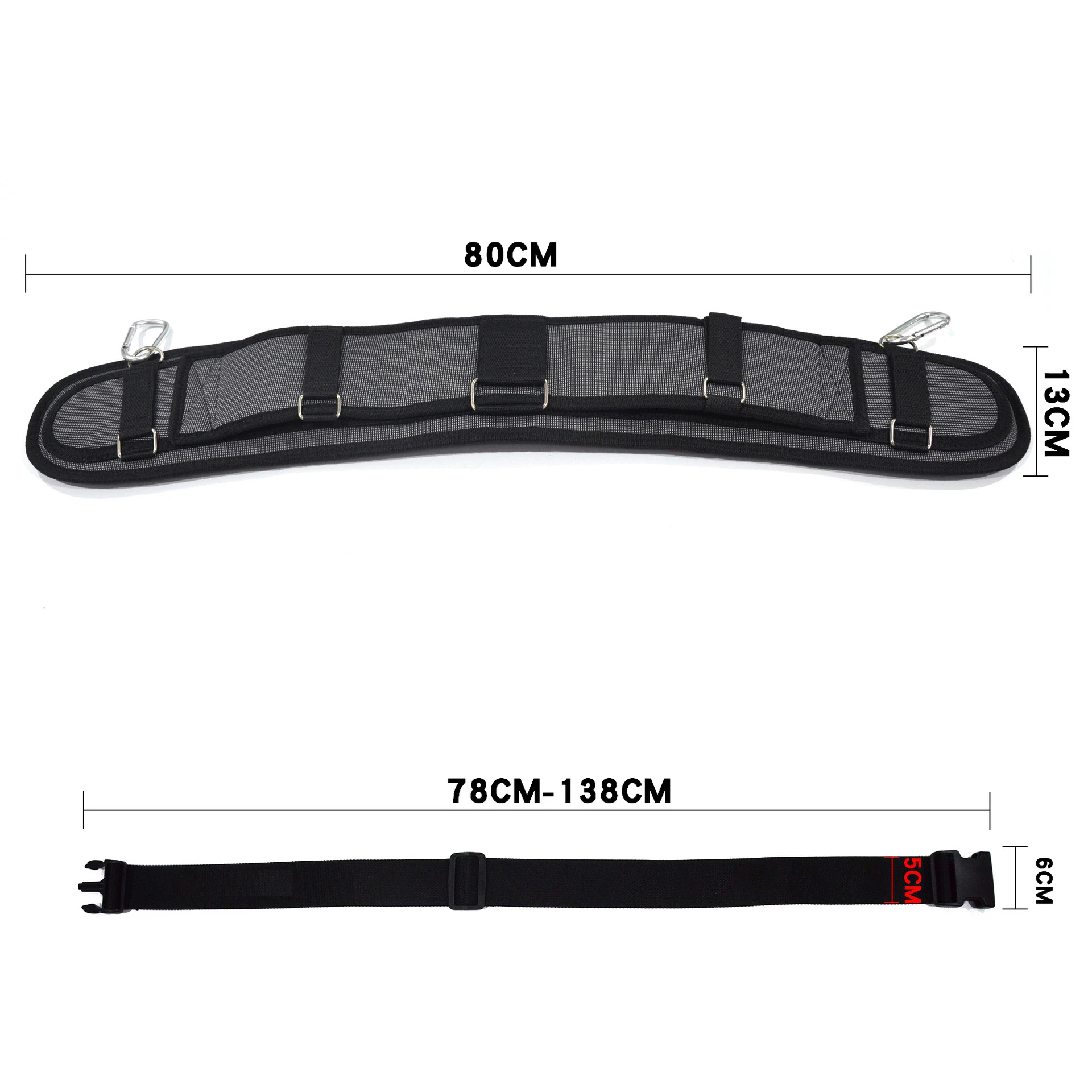 Tool Waist Belt Padded Nail Pocket Apron Padded Duty Heavy Adjustablefor DIY Electrician Carpenter Joiner Reducing Waist Weight 6